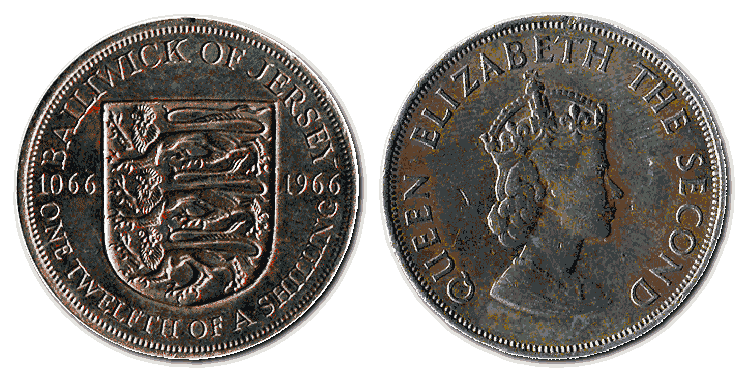 1/12 джерсійського шилінга, 1966 р.