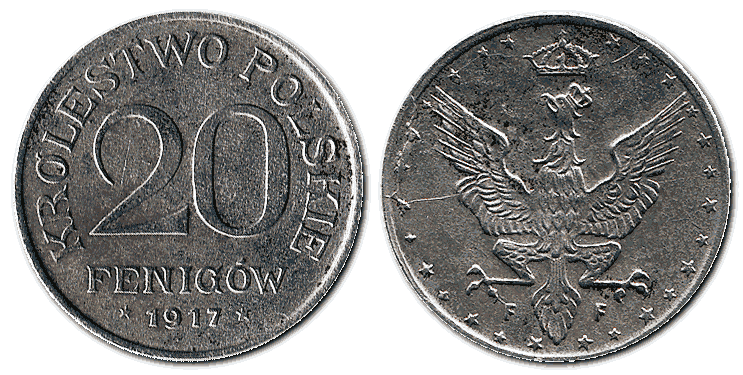 20 польських фенігів, 1917 р.