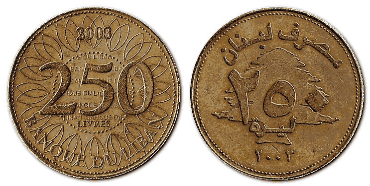 250 ліванських фунтів, 2003 р.