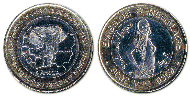 6000 сенегальських франків CFA, 2006 р.