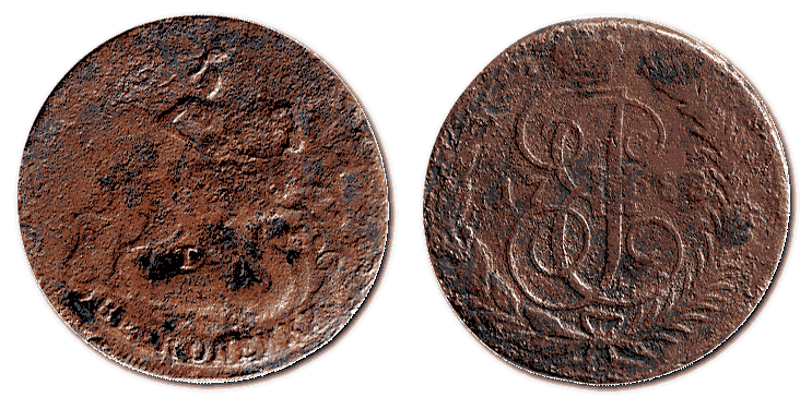 2 Копійки 1788 р., ТМ (монета Російської імперії Таврійського монетного двору, м. Феодосія)