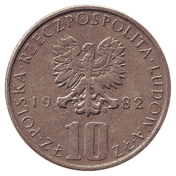 10 Злотий - 1982 - Польща