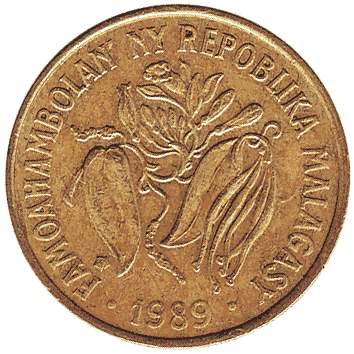 10 Франк (2 Аріарі) - 1989 - Мадагаскар