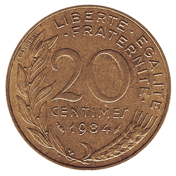 20 Сантим - 1984 - Франція