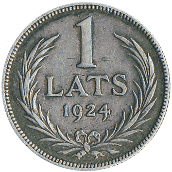 1 Лат (Lats) - 1924 - Латвія