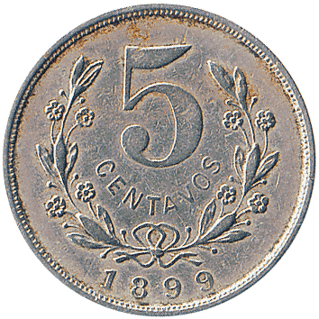 5 Сентаво (Centavos) - 1899 - Нікарагуа