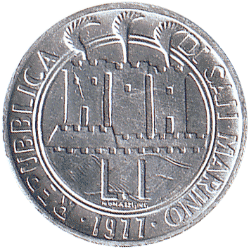 1 Ліра (Lira) - 1977 - Сан-Марино