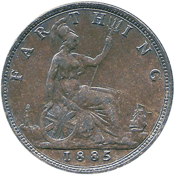 1 Фартинг (Farthing) - 1885 - Велика Британія