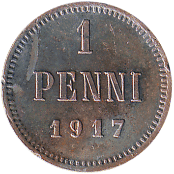1 Пенні (Penni) - 1917 - Фінляндія