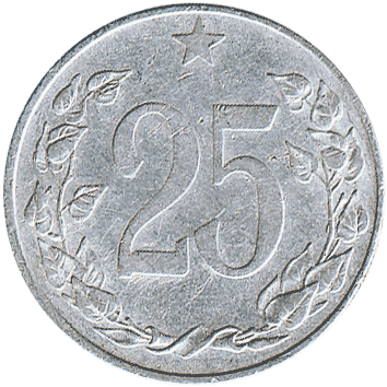 25 Гелерів (Haleru) - 1953 - Чехословаччина