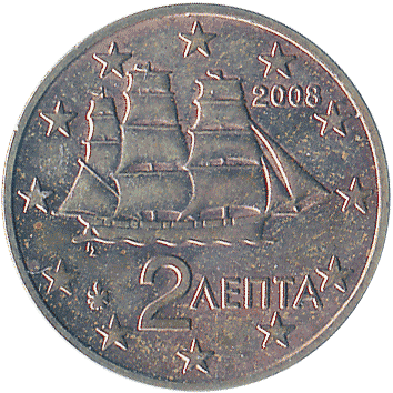 2 Євроценти (Euro Cent) - 2008 - Греція