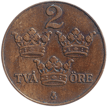 2 Ере (Ore) - 1922 - Швеція