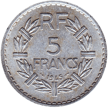 5 Франків (Francs) - 1945 - Франція