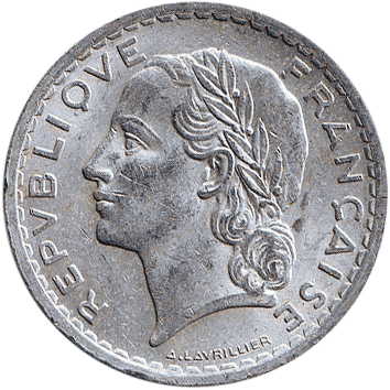 5 Франків (Francs) - 1945 - Франція