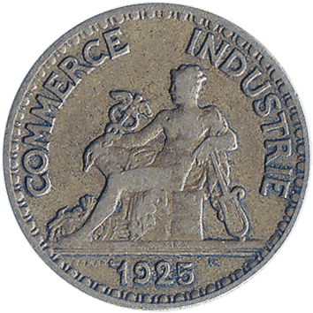 50 Сантимів (Centimes) - 1925 - Франція
