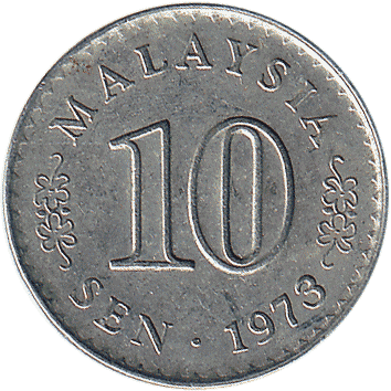 10 Сенів (Sen) - 1973 - Малайзія