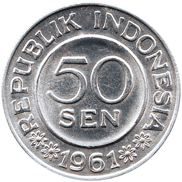50 Сенів (Sen) - 1961 - Індонезія