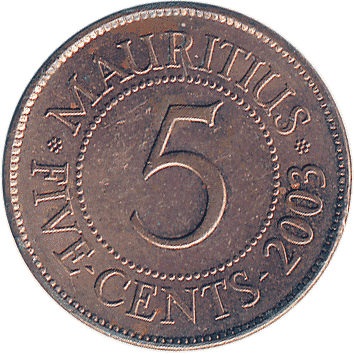 5 Центів (Cents) - 2003 - Маврикій