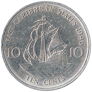 10 Центів (Cents) - 1996 - Східно-Карибські держави