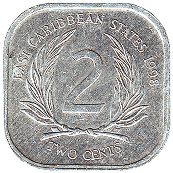 2 Центи (Cents) - 1998 - Східно-Карибські держави