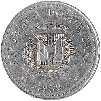 25 Сентаво (Centavos) - 1989 - Домініканська Республіка