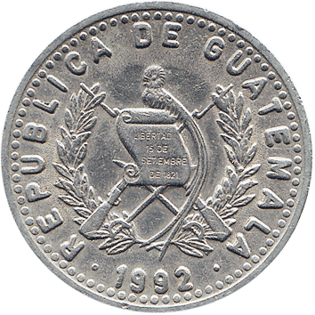 25 Сентаво (Centavos) - 1992 - Гватемала