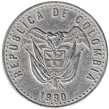 50 Песо (Pesos) - 1990 - Колумбія