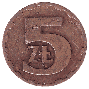 5 Злотий - 1975 - Польща