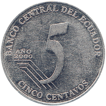 5 Сентаво (Centavos) - 2000 - Еквадор