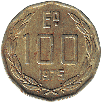 100 Ескудо (Escudos) - 1975 - Чилі