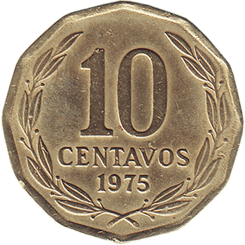 10 Сентаво (Centavos) - 1975 - Чилі