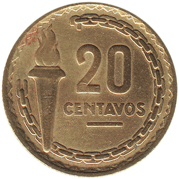 20 Сентаво (Centavos) - 1954 - Перу