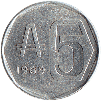 5 Аустралів (Australes) - 1989 - Аргентина