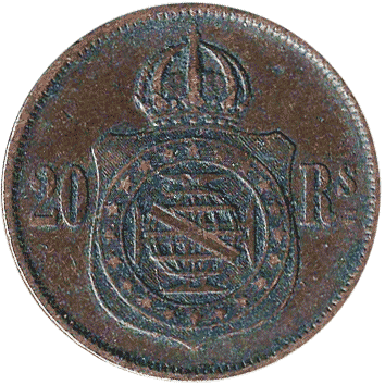 20 Рейс (Reis) - 1868 - Бразилія