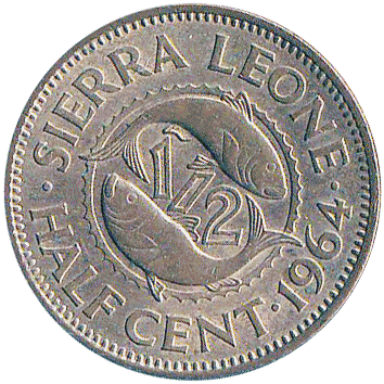 1/2 Цента (Cent) - 1964 - Сьєрра-Леоне