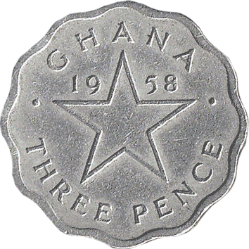 3 Пенси (Pence) - 1958 - Гана