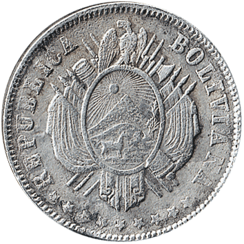 20 Сентаво (Centavos) - 1879 - Болівія