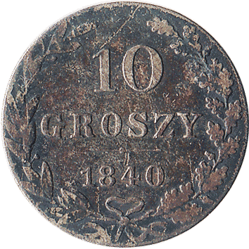 10 Грошів (Groszy) - 1840 - Польща