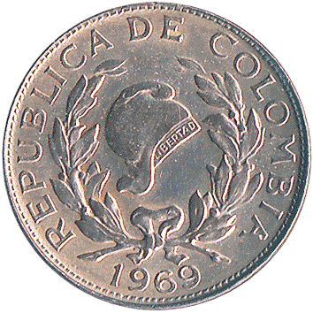 1 Сентаво (Centavo) - 1969 - Колумбія