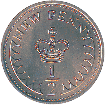1/2 Нового Пенні (New Penny) - 1971 - Велика Британія