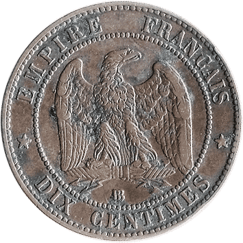 10 Сантимів (Centimes) - 1861 - Франція