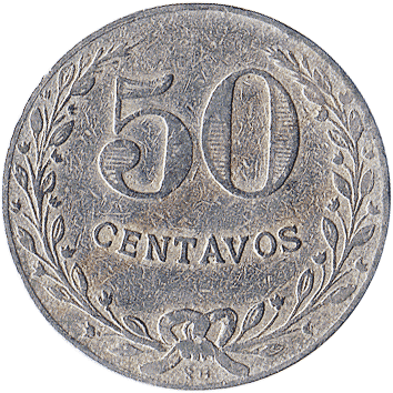 50 Сентаво (Centavos) - 1921 - Колумбія (лепрозорій, Lazareto)