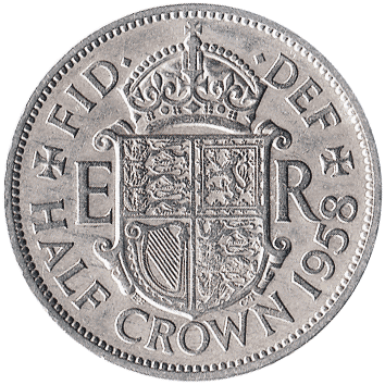 1/2 Крони (Half Crown) - 1958 - Велика Британія