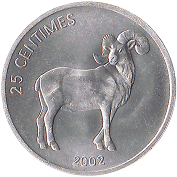 25 Сантимів (Centimes) - 2002 - Демократична Республіка Конго
