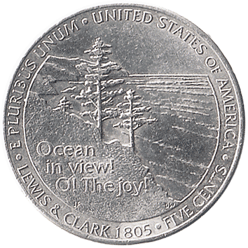 5 Центів (Cents) ("нікель" - "nickel") - 2005 - Сполучені Штати Америки