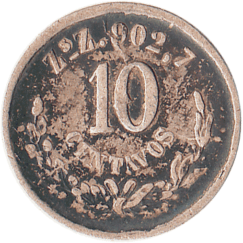 10 Сентаво (Centavos) - 1893 - Мексика