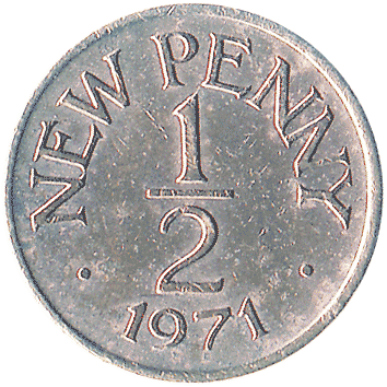 1/2 Нового Пенні (New Penny) - 1971 - Гернсі