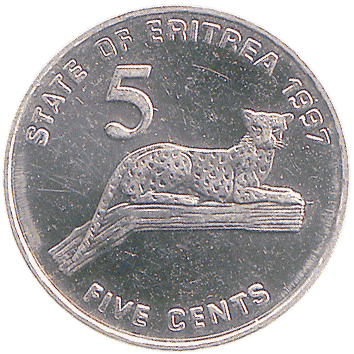 5 Центів (Cents) - 1997 - Еритрея