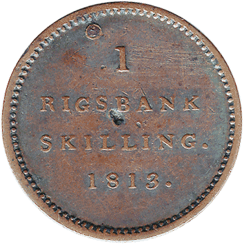 1 Ріксбанкскиллінг (Rigsbankskilling) - 1813 - Данія