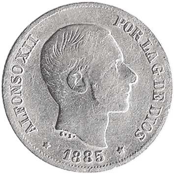 10 Сентимо (Centimos) - 1885 - Філіппіни
